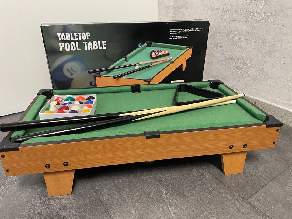 Tabletop Pool Table Billard Tisch für Kinder 69x37x17 in Ibbenbüren