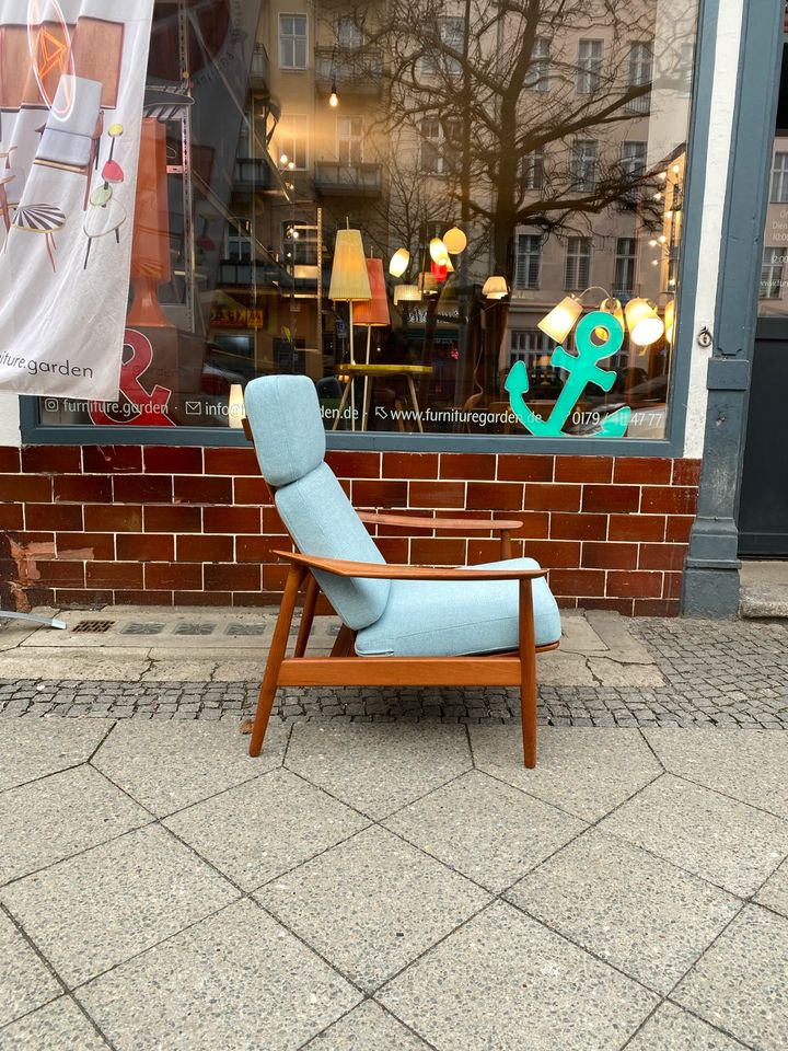 ◤  Arne Vodder Hochlehner Teak Sessel Ohrensessel Teakholz Model FD 164 Dänisch Design Danish mid Century Lounge Chair Stuhl 50er 60er 70er Vintage in Berlin