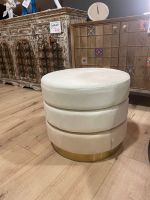 Hocker mit Glam Faltor beige-gold 50cm Sitzpouf Nordrhein-Westfalen - Wesel Vorschau