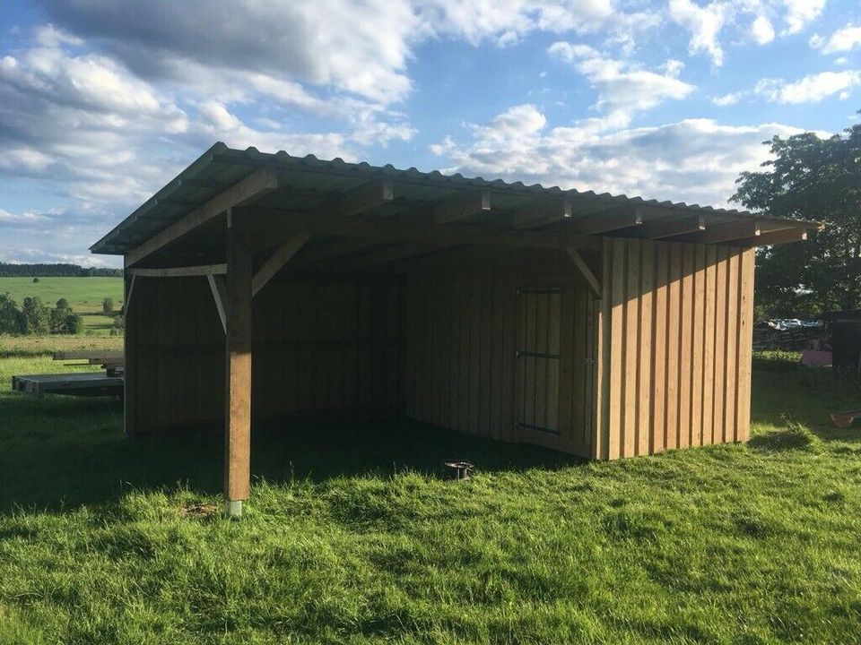 Bausatz 4x6 mit Kammer und Unterstand Weidehütte Offenstall in Elbingen Westerwald