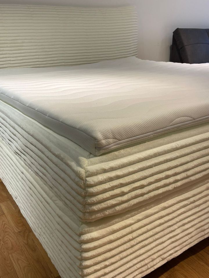 Seattle Boxspringbett 180 x 200 cm Creme Ed Lifestyle in Taufkirchen Vils