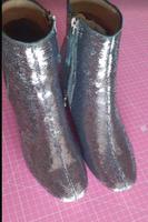 Stiefelette Pailletten Silber Silvester Party Hessen - Flörsheim am Main Vorschau