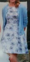Kleid, Sommerkleid, Blumenprint, blau-schwarz -weiß, Größe 38 Nordrhein-Westfalen - Lage Vorschau