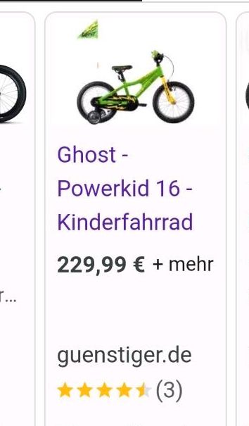 16" Fahrrad Ghost Powerkid in Buxtehude