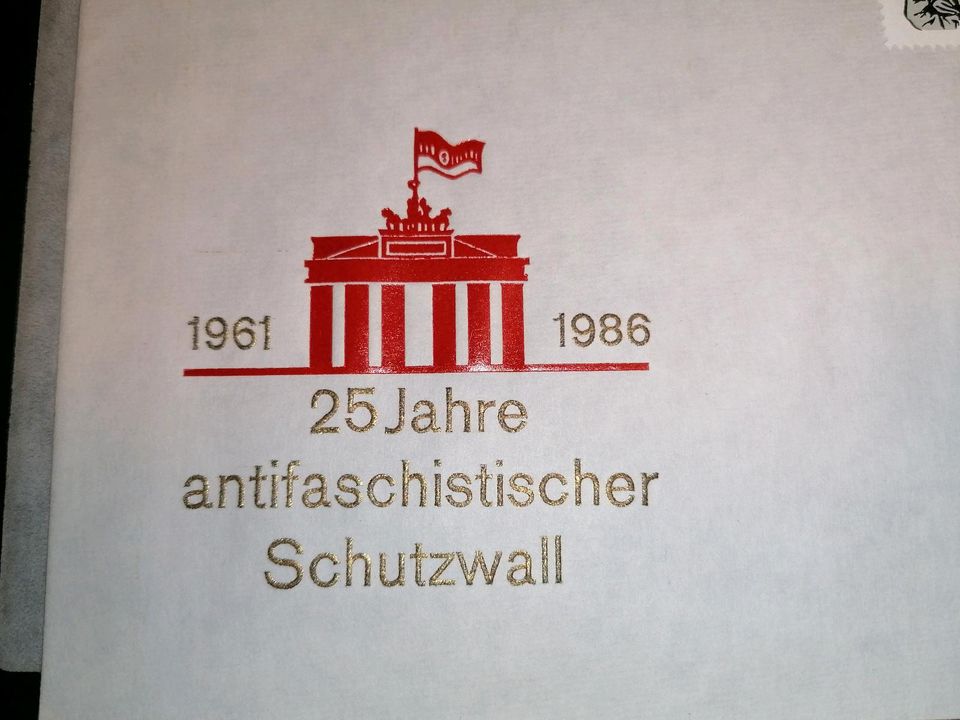 Ersttagsbrief DDR 25 Jahre antifaschistischer Schutzwall 05.08.86 in Waren (Müritz)