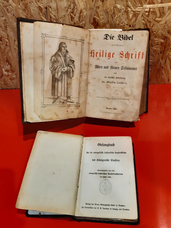 BIBEL Verlag Berlin preußische Bibelgesellsch. Druck Stettin 1887 in Zwoenitz