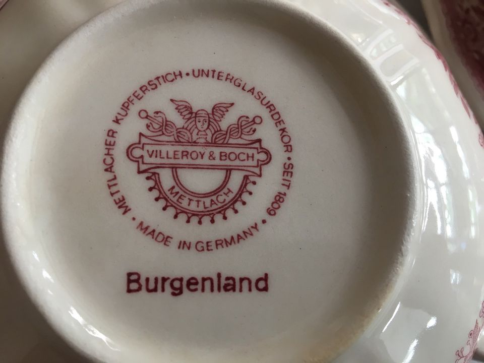 Villeroy und Boch Burgenland rot Terrine Suppentassen in Minden