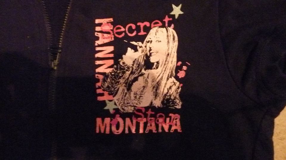 Sweat Weste mit Kapuze Hannah Montana, Größe 158/164 für Mädchen in Gummersbach