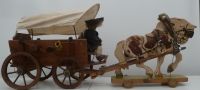 Antikes Fuhrwerk mit Planwagen, ca. 1900, bewegliches Pferd Baden-Württemberg - Dornstadt Vorschau