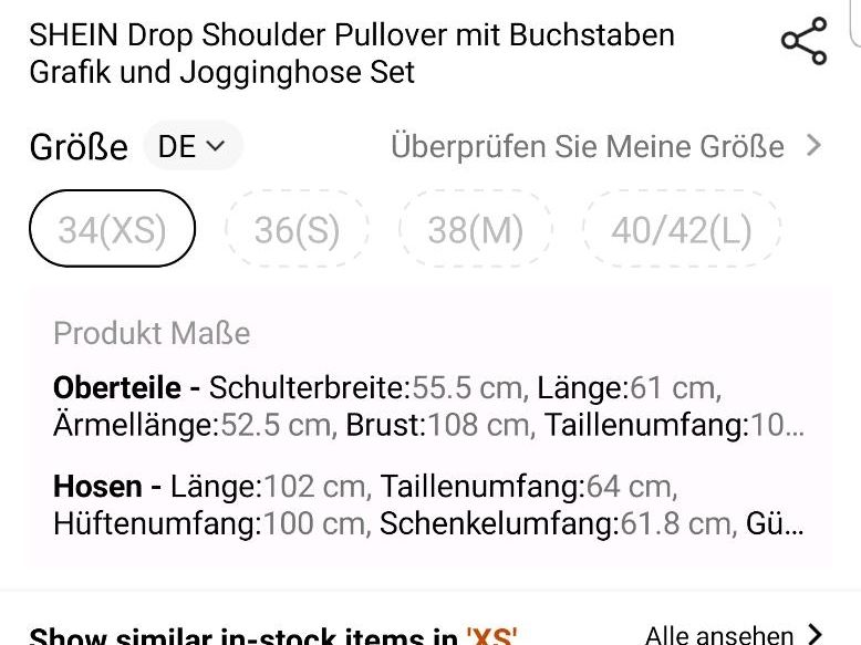 Anzug Pullover mit Jogginghose Gr. 34 braun Mädchen Damen in Melsungen