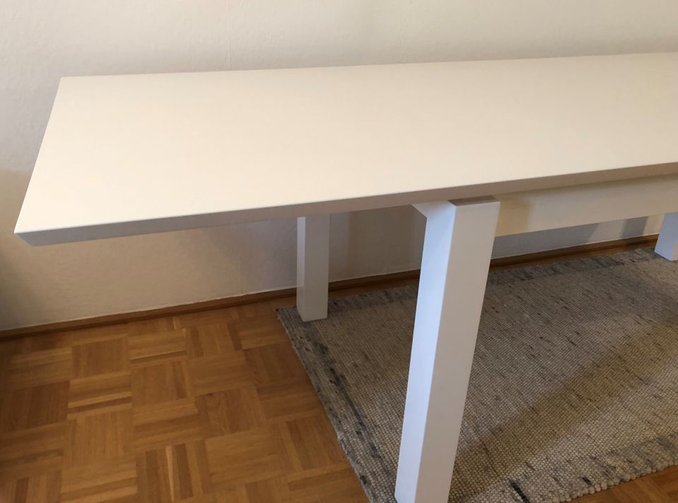 Tisch, Esstisch 160 (220) cm x 90 cm, Höhe 77 cm,ausziehbar, Weiß in Bielefeld