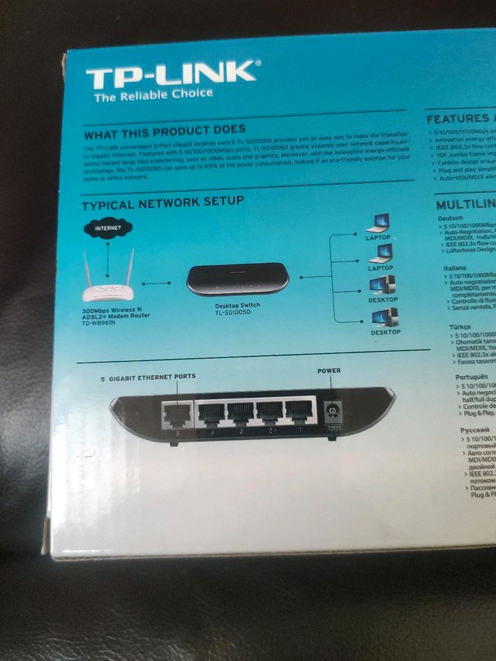 TP Link 5-Port Gigabyte Desktop Switch OVP in Dortmund