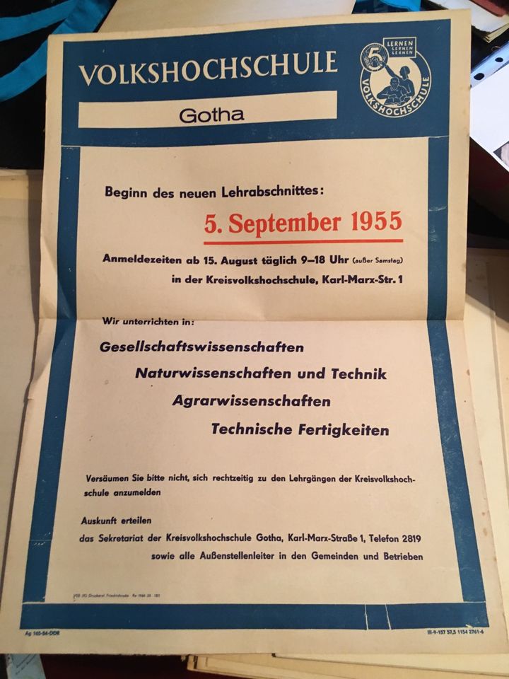 DDR Plakate 50er Jahre Ohrdruf Gotha Thüringen diverse Original in Gräfenroda