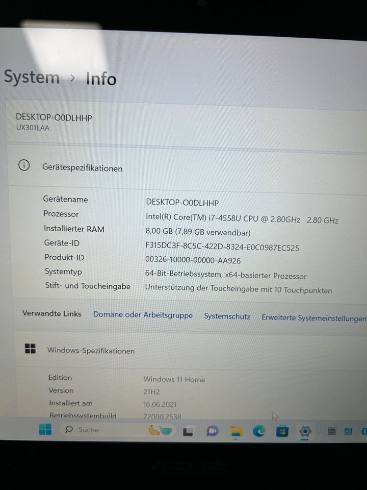 Asus Zenbook UX301LAA Notebook in Rosenberg (Baden)