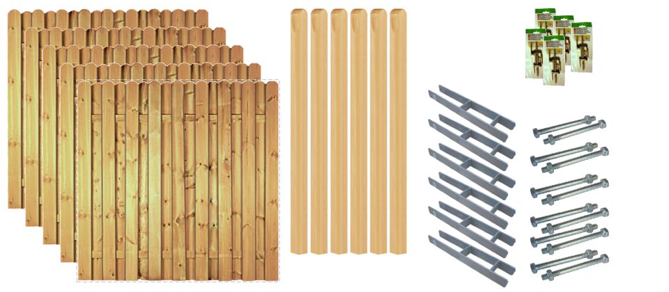 Sichtschutzzaun SET Zäune Pfosten Befestigung in Ellerbek