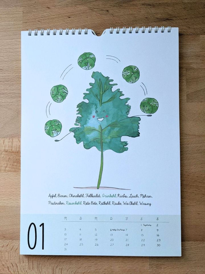 Saisonkalender, Kalender, Geschenk, Obst und Gemüse in Freiburg im Breisgau