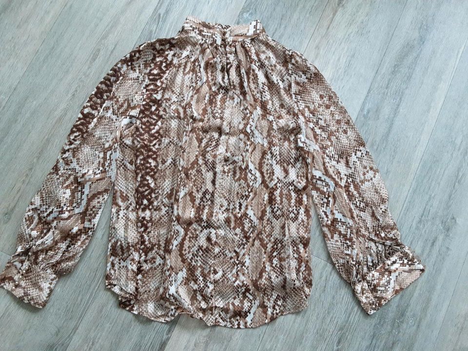 NEU ❤ H&M leichte Bluse 40 M/L Schlangenmuster gold in Erfurt