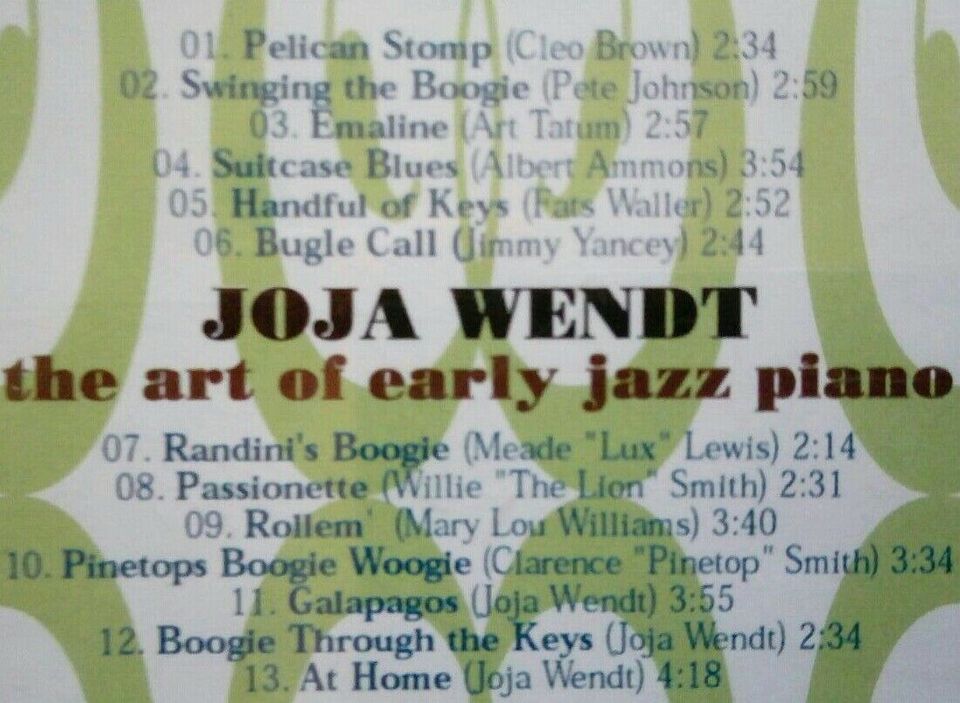 CD Pop Joja Wendt - CD "The Art Of Early Jazz Piano" (13 Song) in Neustadt b.Coburg