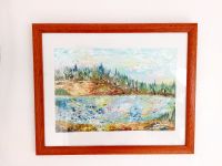 Impressionistische Pastell-Landschaft mit Rahmen, Gemälde 55x45cm Niedersachsen - Wallenhorst Vorschau