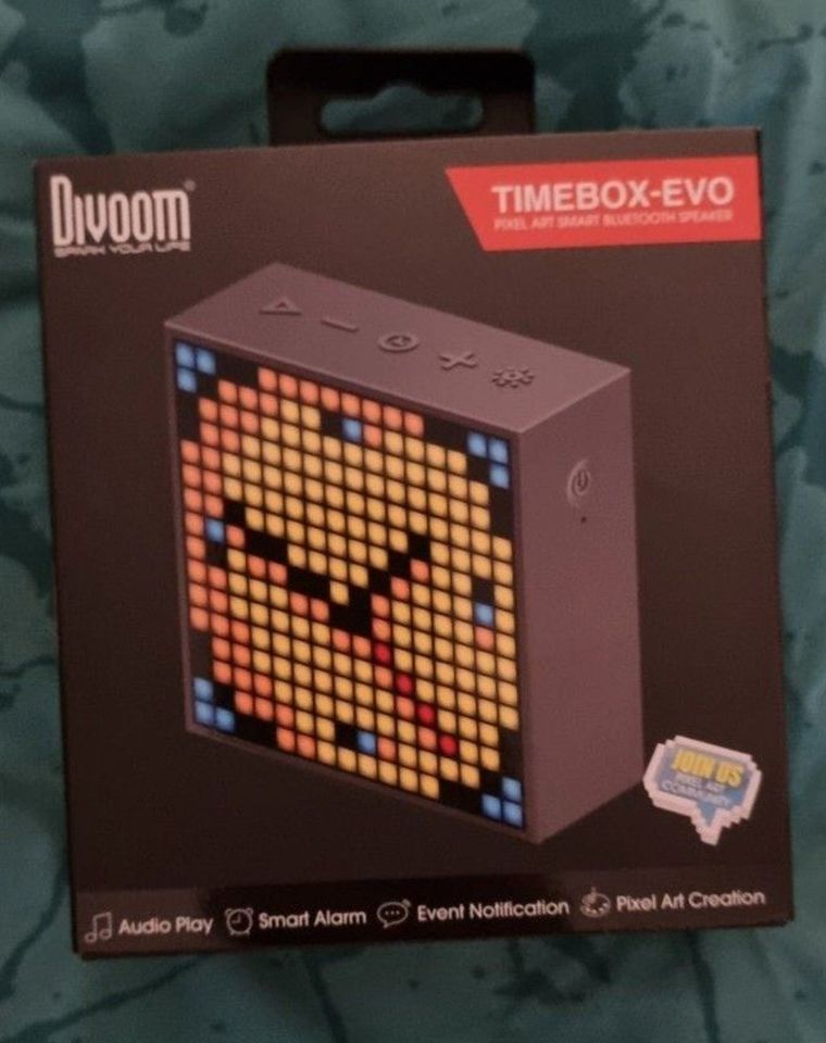 Divoom Timebox-Evo Pixel Art Tragbarer Bluetooth Lautsprecher in Schwandorf