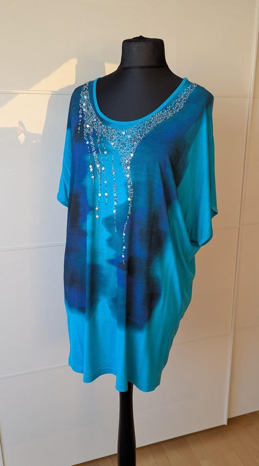 Neu Gr. 42 Tunika T - Shirt Badekleid Tuzzi blau gemustert in Forchheim