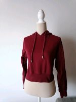 Bershka Hoodie Pullover weinrot cropped Style Gr. XS Baden-Württemberg - Heiningen Vorschau