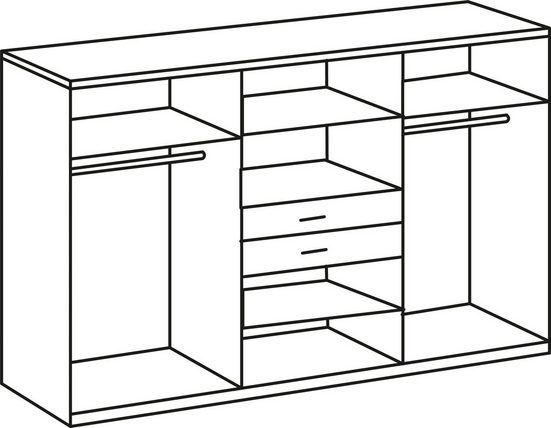 Drehtürenschrank weiß graphit 270cm (#1057) in Altdorf