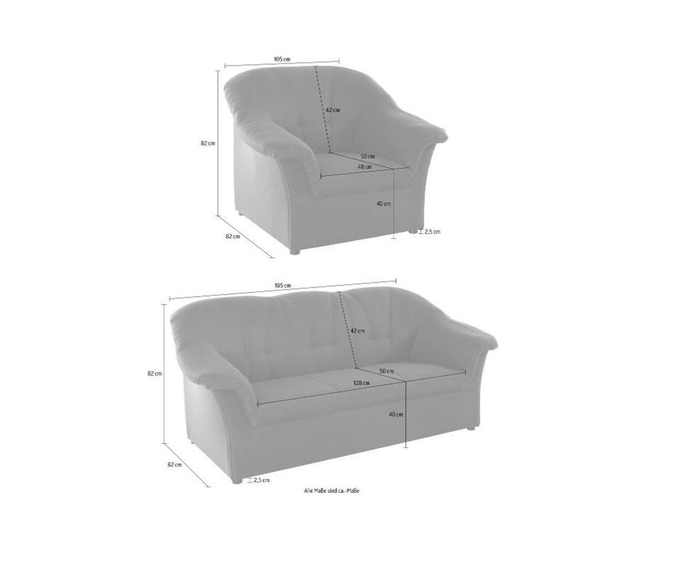 Sofa Polstergarnitur Garnitur SET Sessel und 3-Sitzerr Neu braun in Hamburg