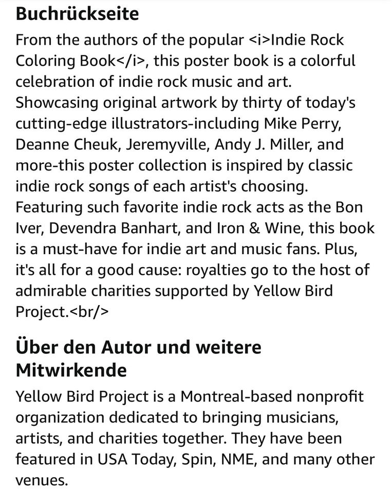 Indie Rock Poster Book Buch Musik Cover Art Kunst Modern Prints in Köln