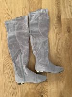 Overknee Stiefel grau Gold Gr. 37 Bayern - Burglengenfeld Vorschau