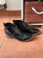 schwarz Lackschuhe Damen 38 Graceland Schnür Boots Sachsen-Anhalt - Magdeburg Vorschau