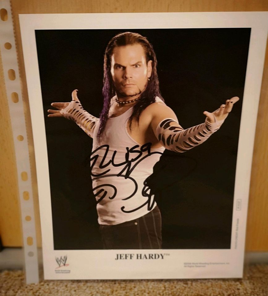 WWE Wrestling Jeff Hardy Autogramm und Promofoto original in Halberstadt