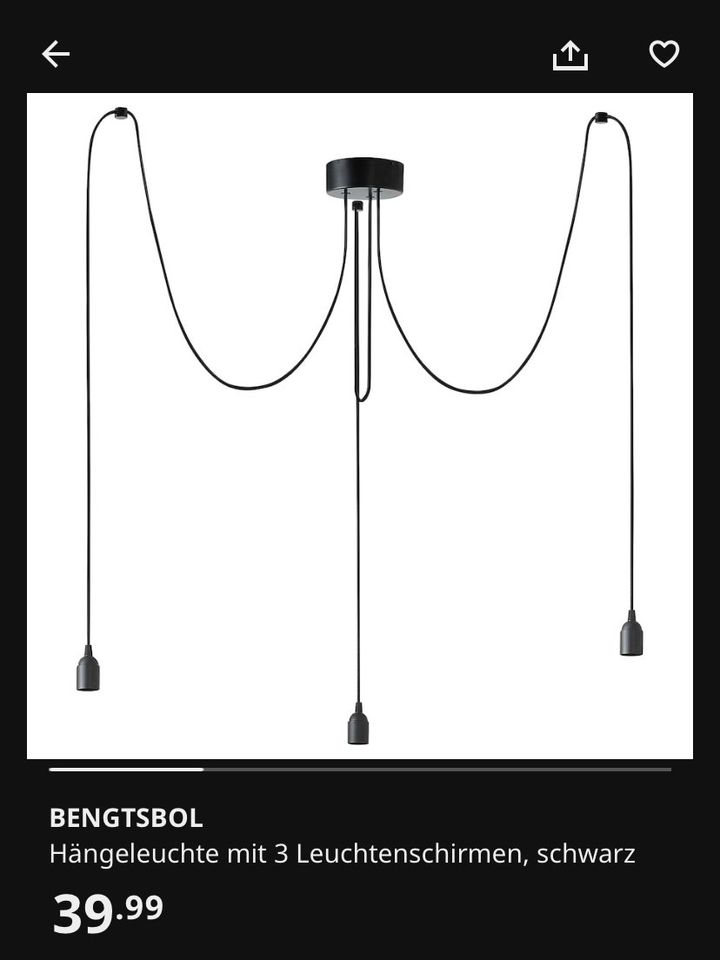 IKEA Bengtsbol Lampe in Wismar