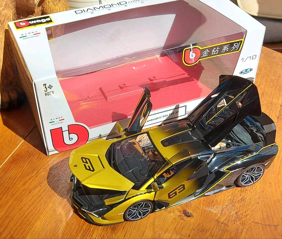 1:18 Lamborghini Sian FKP 37 Goldgelb schwarz ovp in Berlin