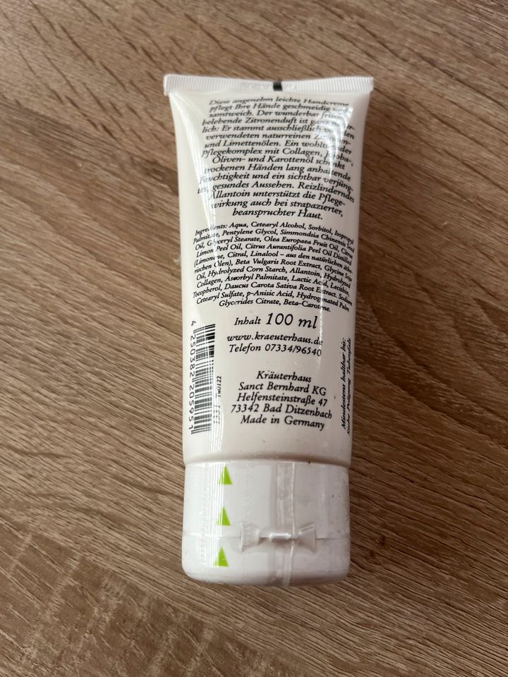 Neu & OVP Sanct Bernhard Zitronen Handcreme in Neuhausen