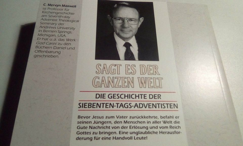 C. Mervyn  Maxwell  Sag es der ganzen Welt  Advent-Verlag in Offenbach