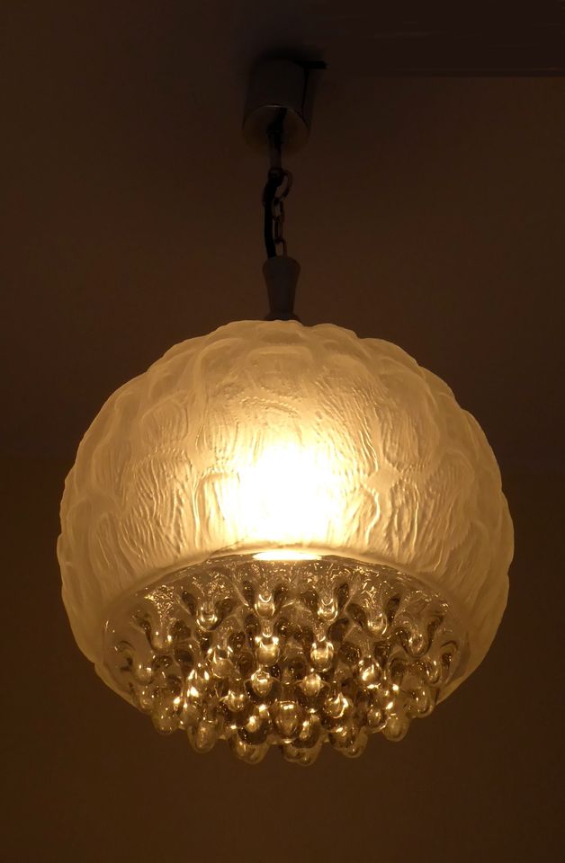Hustadt Leuchten Deckenlampe – 60er Deckenleuchte - Eisglas in Augsburg