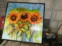 Ölbild-Original von J.X.Hufnagl 1m x 1m : Sonnenblumen : Brandenburg - Wandlitz Vorschau