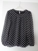 Esprit Bluse gepunktet Polka Dots schwarz weiß 38 Thüringen - Ellrich Vorschau