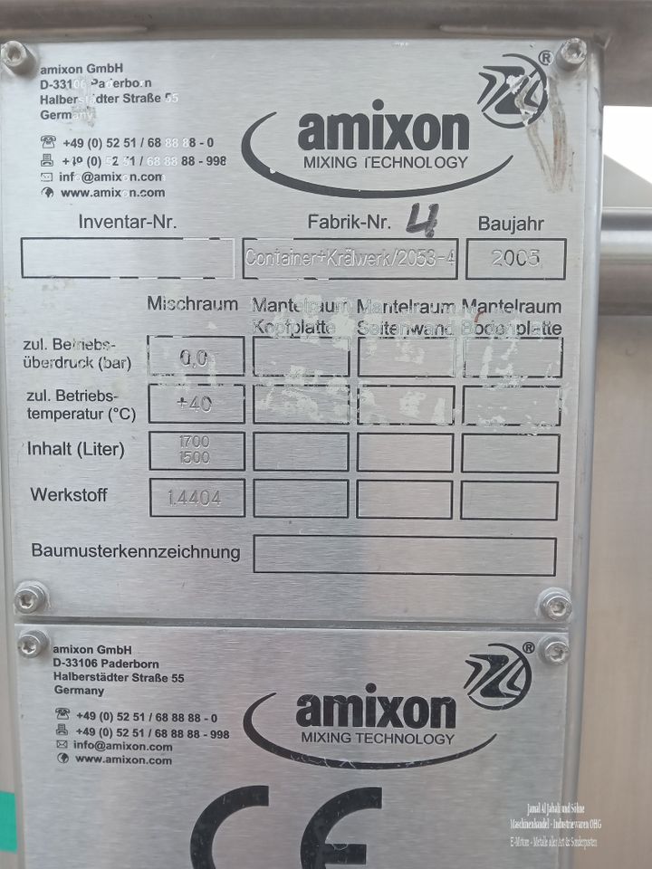 Amixon 1500L / Mixer und Mobile Transport Container in Beckum