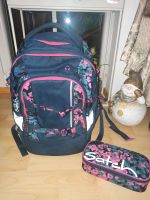 SATCH Set Rucksack Mäppchen marine pink Blumen selten top Hessen - Hattersheim am Main Vorschau