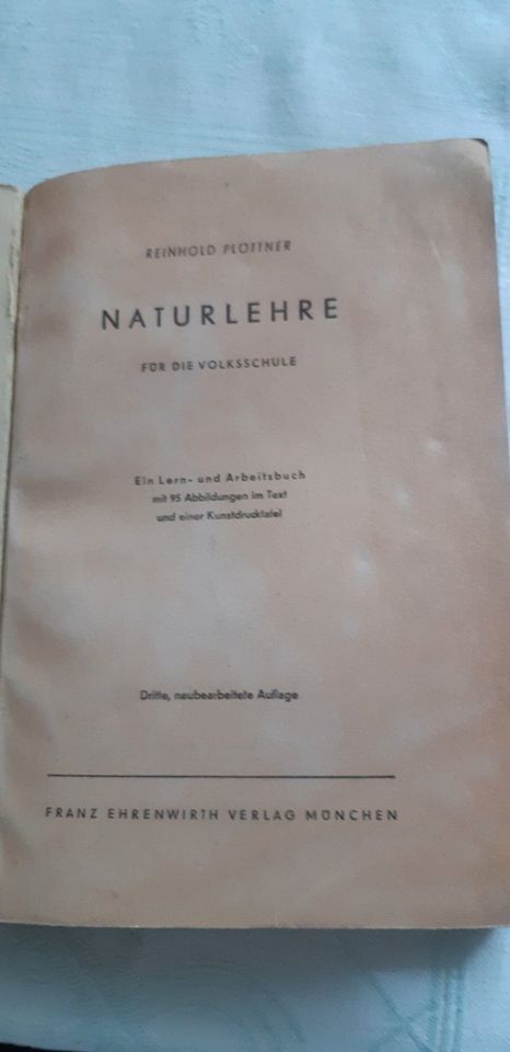 Naturlehre für die Volksschule von Reinhold Plöttner in Gemünden (Hunsrück)