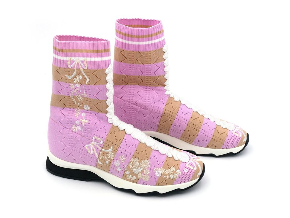 nieKeshop Fendi Rocko Sock Sneaker Boots 38 rosa beige in Olpe