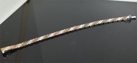 925er Sterlingsilber/Rosegold Armband Länge 18,8 cm. in Herne