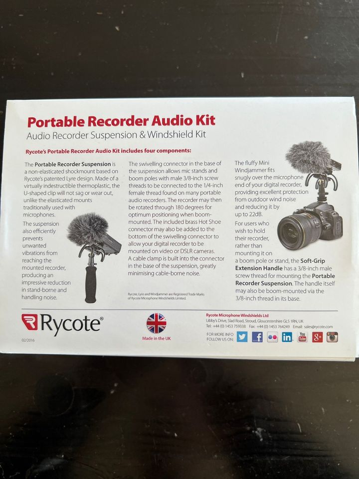 Rycote Portable Recorder Audio Kit Shockmount-Set in München