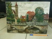 Bild Esslingen 40 x 30 cm + Rahmen Gemälde Öl Düsseldorf - Angermund Vorschau