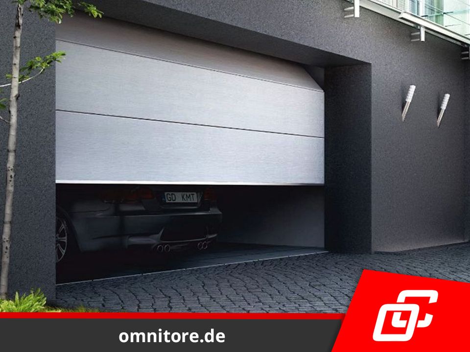 KOSTENLOSE VERSAND Silber Sektionaltor nach Maß Tor 2750 x 2250 mm Schiwngtor Segmenttor für Garage Carport Kipptor aus Polen optional mit Tür Antrieb Fenster - GARAGENTOR KONFIGURATOR in Görlitz