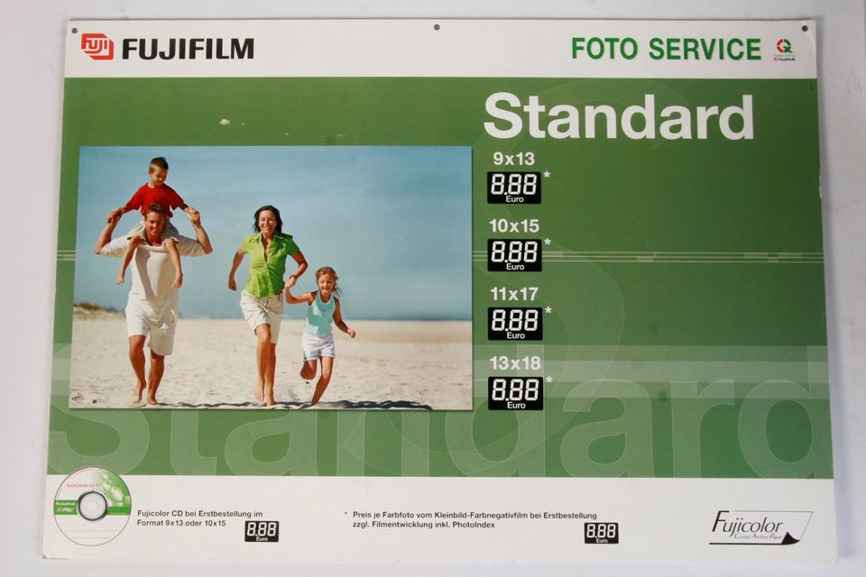 Fuji Werbeplakat Theken-Display Pappe Fuji Werbung 40x60 2000er in Berching