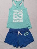 Crane Sommer Pyjama in blau und türkis Hessen - Hüttenberg Vorschau