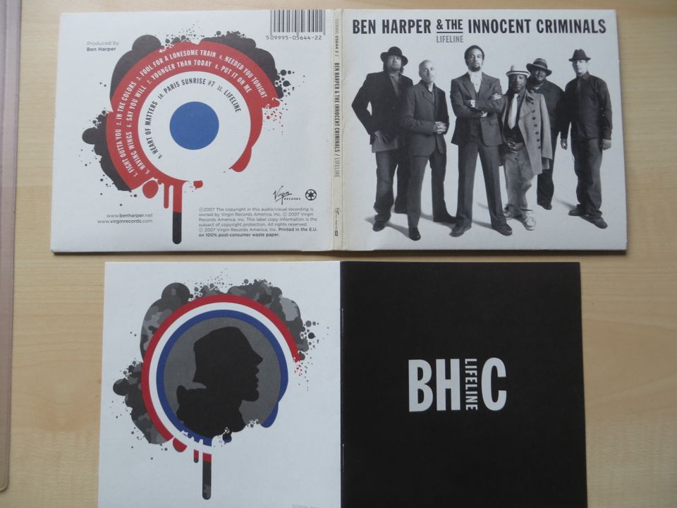 CD: BEN HARPER & The Innocent Criminals: LIFELINE paperback Ed. in Bonn